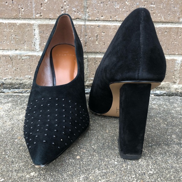 Halston Black Suede Heels - Picture 3 of 6